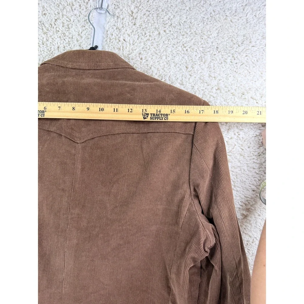 Garrison Park Corduroy Blazer Mens 40R Brown Good Vintage Western Sport Coat
